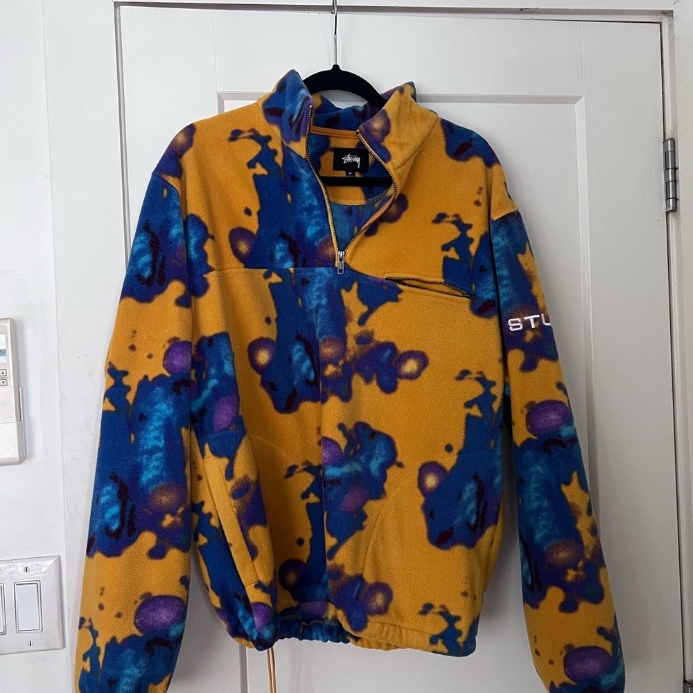 Stussy half zip Sherpa